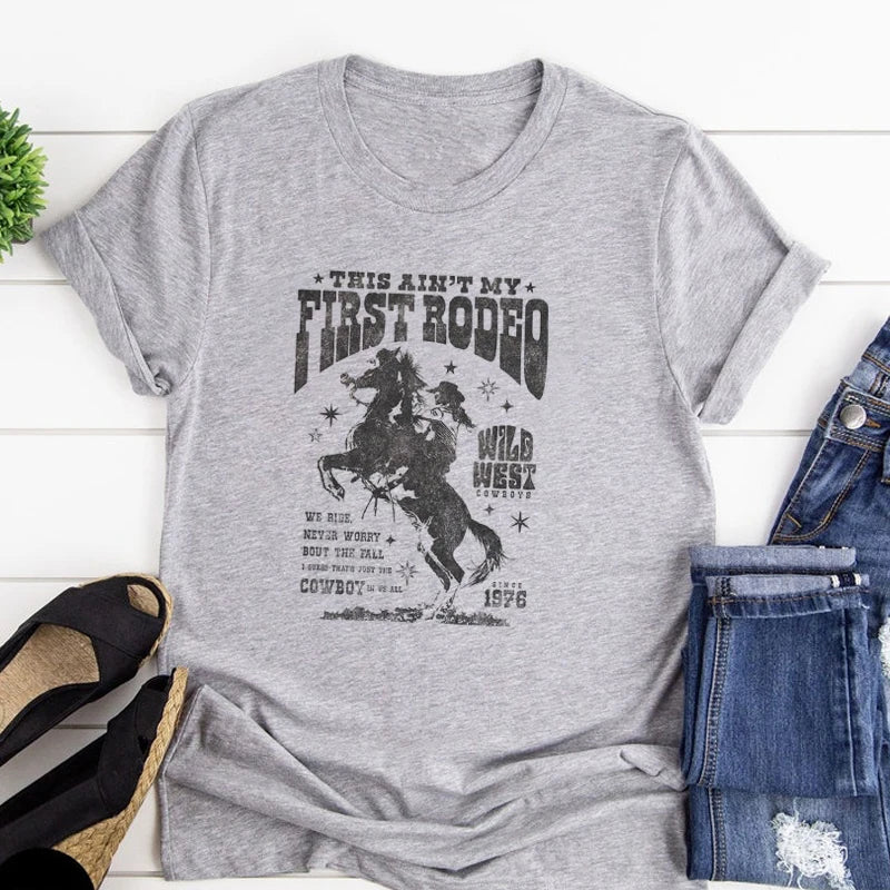 Ain't My First Rodeo Retro Western T-Shirt