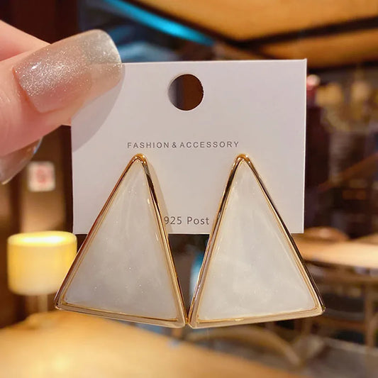 Retro Style Geometric Triangle  Earrings