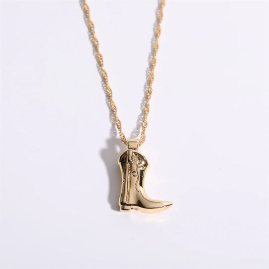 COWBOY BOOT Western Cowboy Boot Necklace