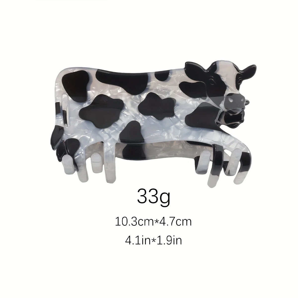 Cow Print Hair Clip