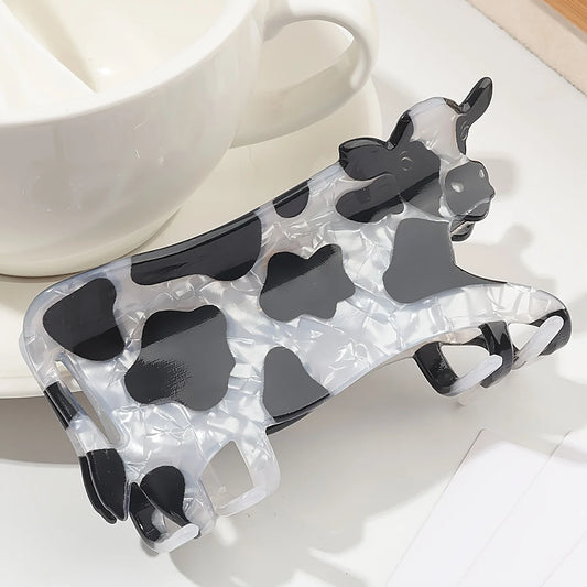 Cow Print Hair Clip
