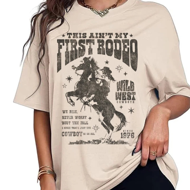 Ain't My First Rodeo Retro Western T-Shirt