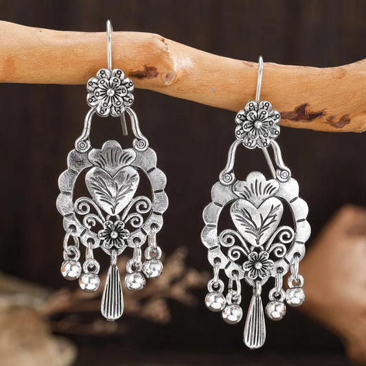 Bohemian Heart Water Drop Earrings