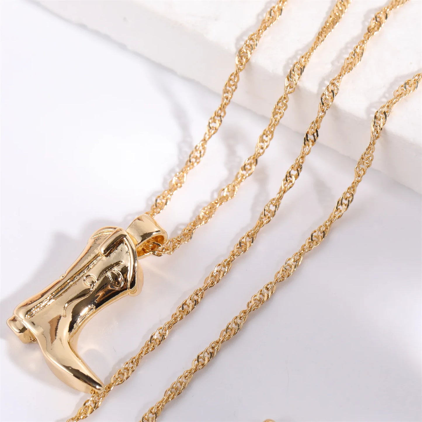 COWBOY BOOT Western Cowboy Boot Necklace