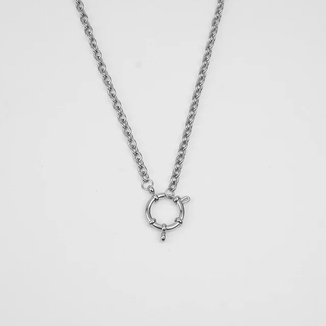 Anchor Clasp Necklace Stainless Steel Heavy Duty Chain Necklace For Women Gold/Silver Color Metal Chunky Chain Choker