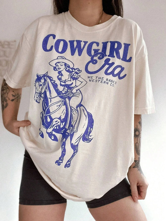 Cowgirl Era Graphic Womens Cotton Tshirt