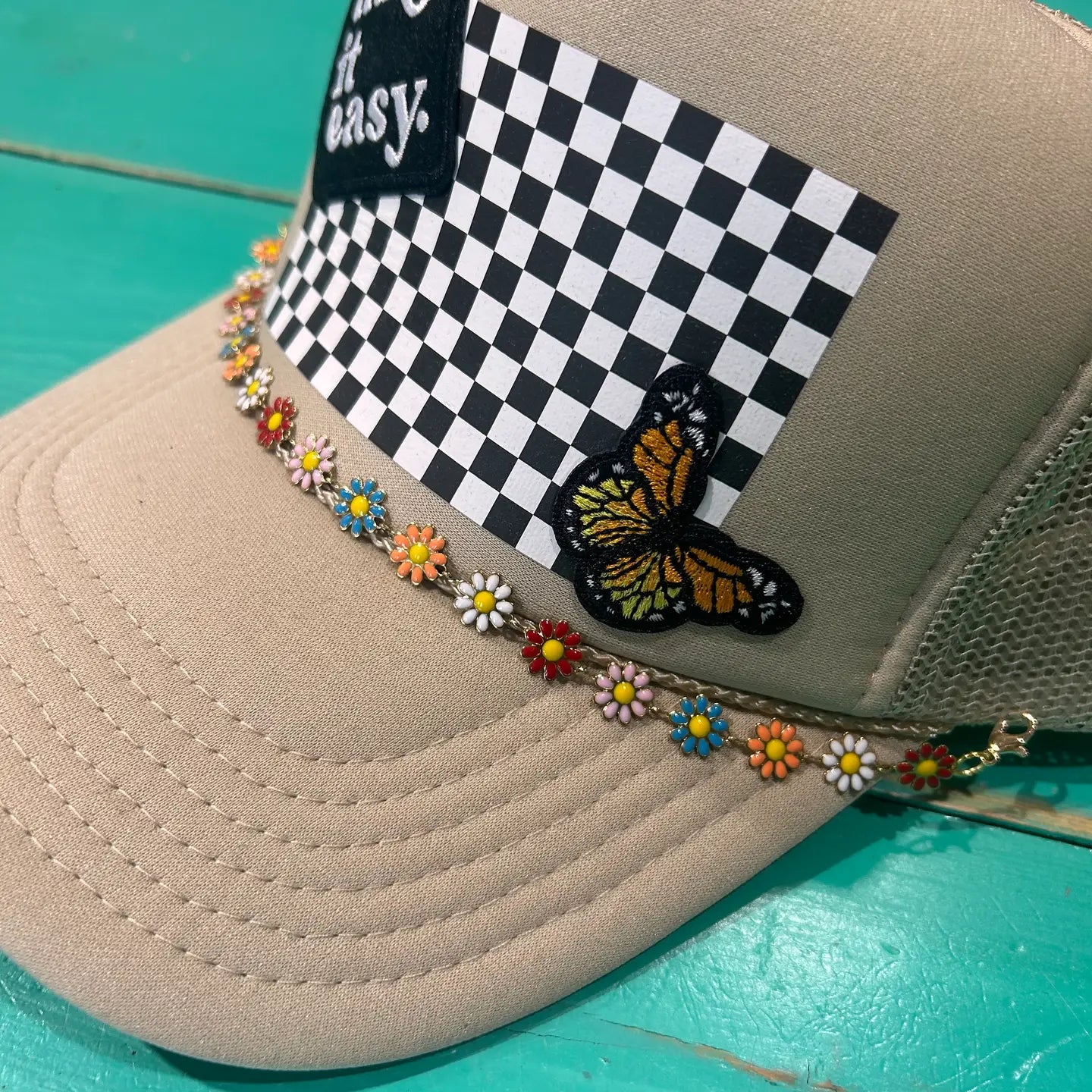 Daisy Trucker Hat Chain | Hat Band | Hat Chain | Cap Jewelry