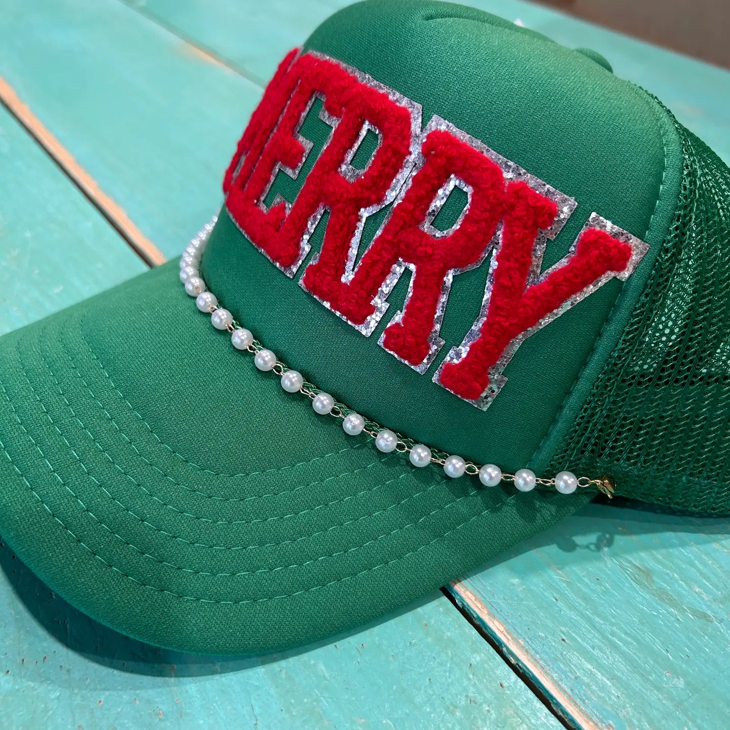Pearl Trucker Hat Chain | Hat Band | Hat Chain | Cap Jewelry
