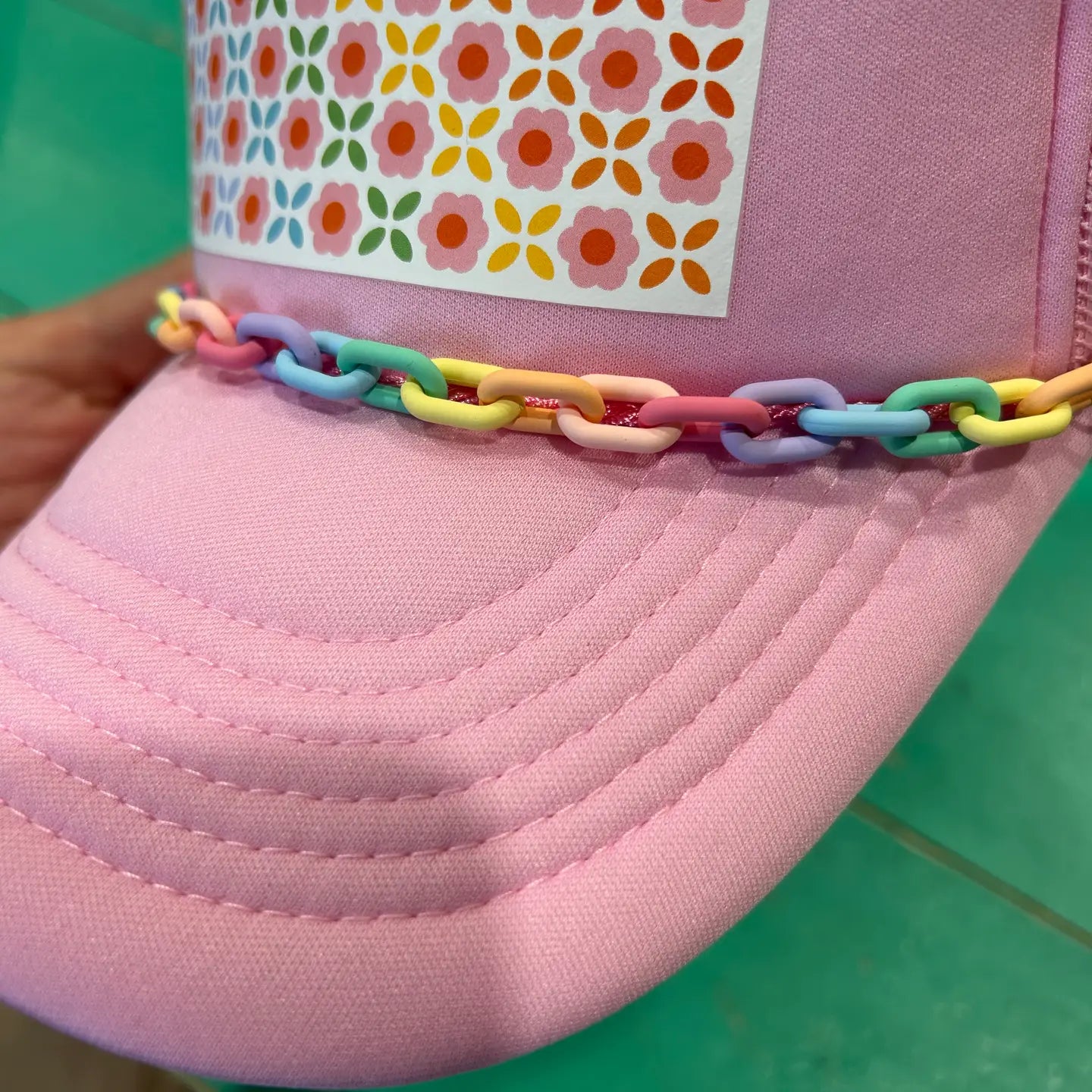 Rainbow Links Trucker Chain | Hat Band | Hat Chain | Cap