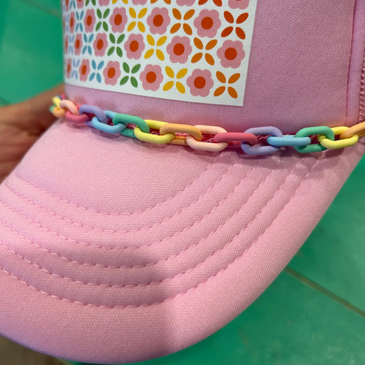 Rainbow Links Trucker Chain | Hat Band | Hat Chain | Cap