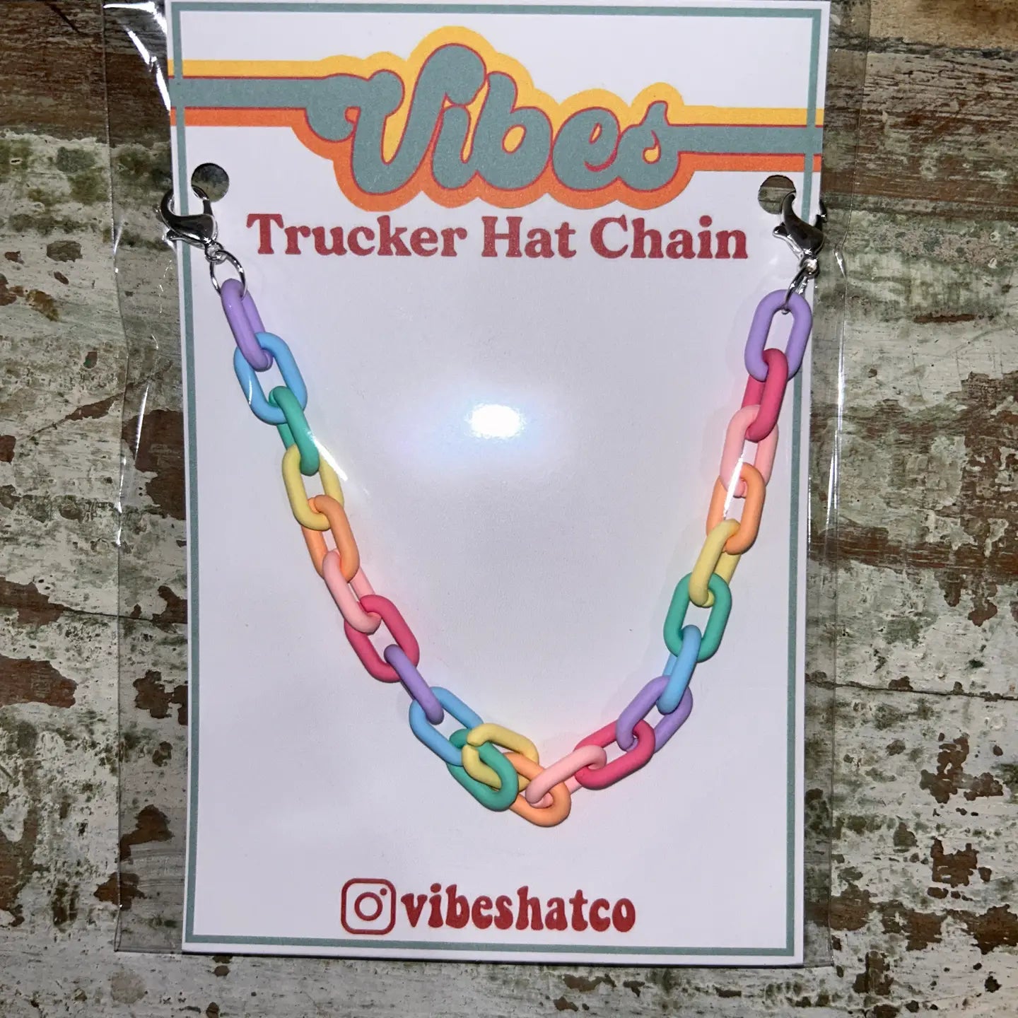 Rainbow Links Trucker Chain | Hat Band | Hat Chain | Cap