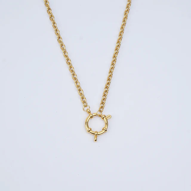 Anchor Clasp Necklace Stainless Steel Heavy Duty Chain Necklace For Women Gold/Silver Color Metal Chunky Chain Choker