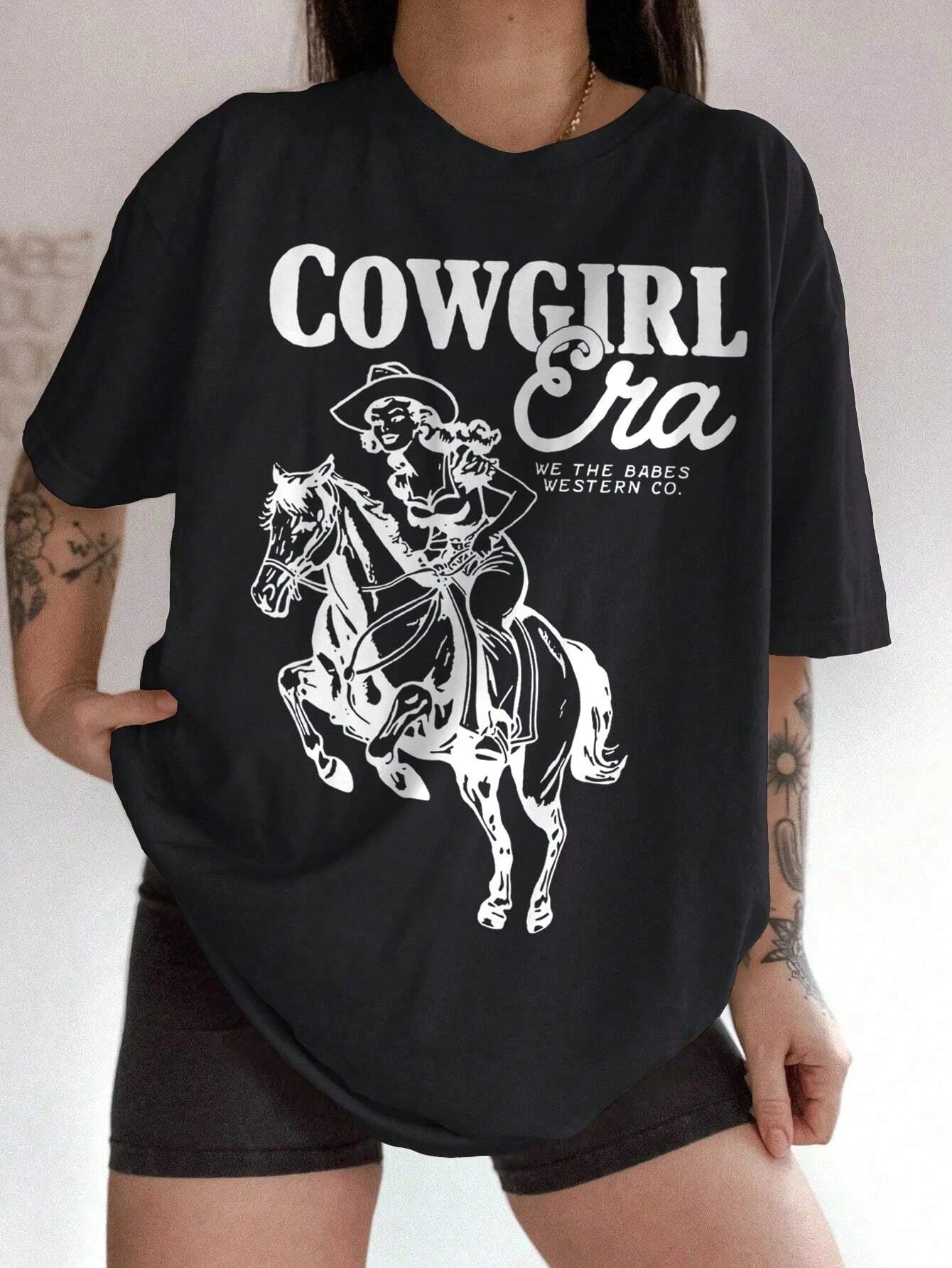 Cowgirl Era Graphic Womens Cotton Tshirt