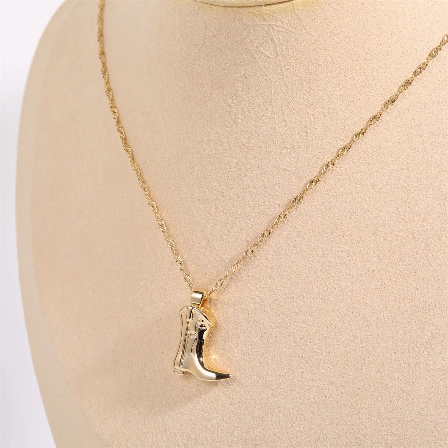 COWBOY BOOT Western Cowboy Boot Necklace