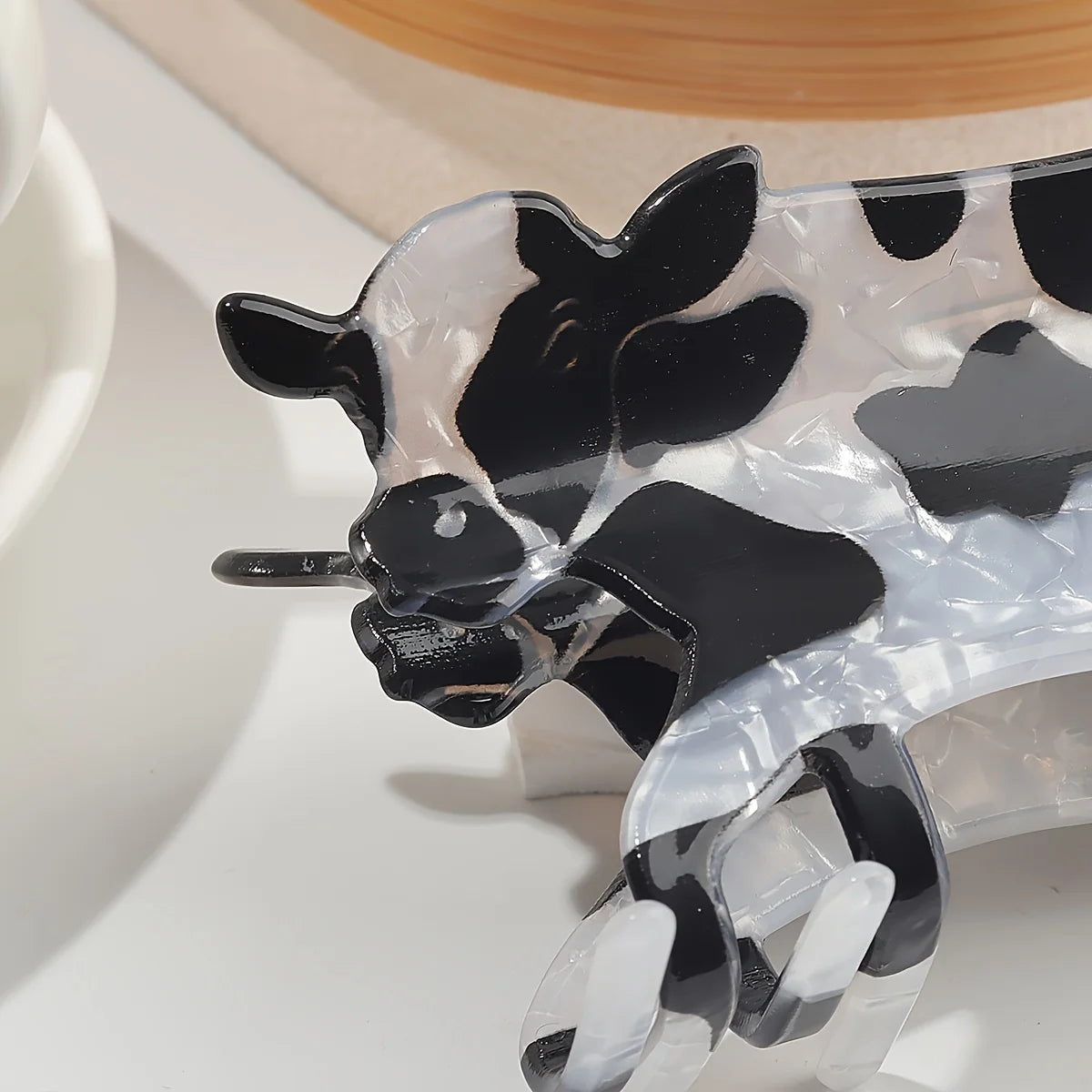 Cow Print Hair Clip