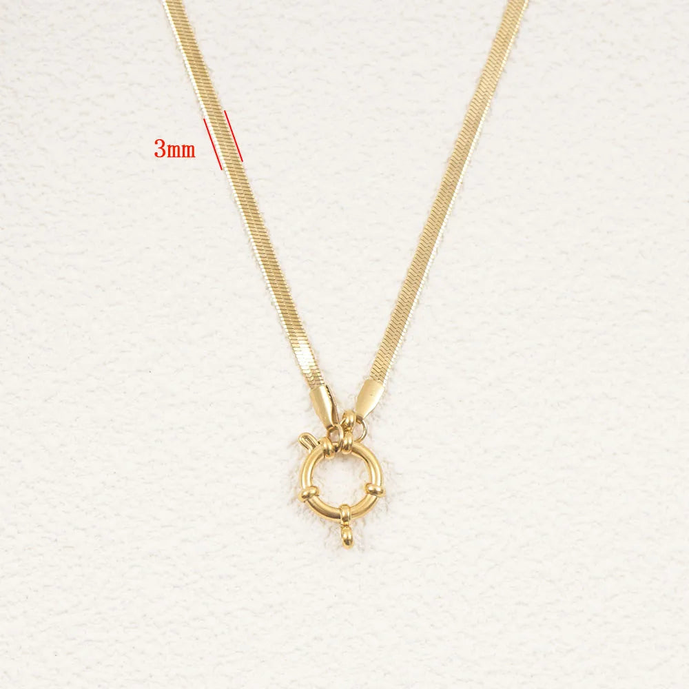 Anchor Clasp Necklace Stainless Steel Heavy Duty Chain Necklace For Women Gold/Silver Color Metal Chunky Chain Choker