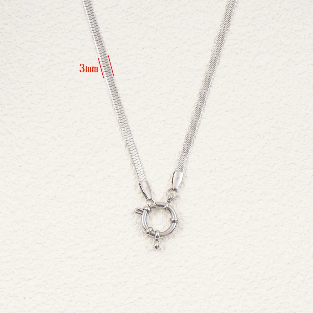 Anchor Clasp Necklace Stainless Steel Heavy Duty Chain Necklace For Women Gold/Silver Color Metal Chunky Chain Choker