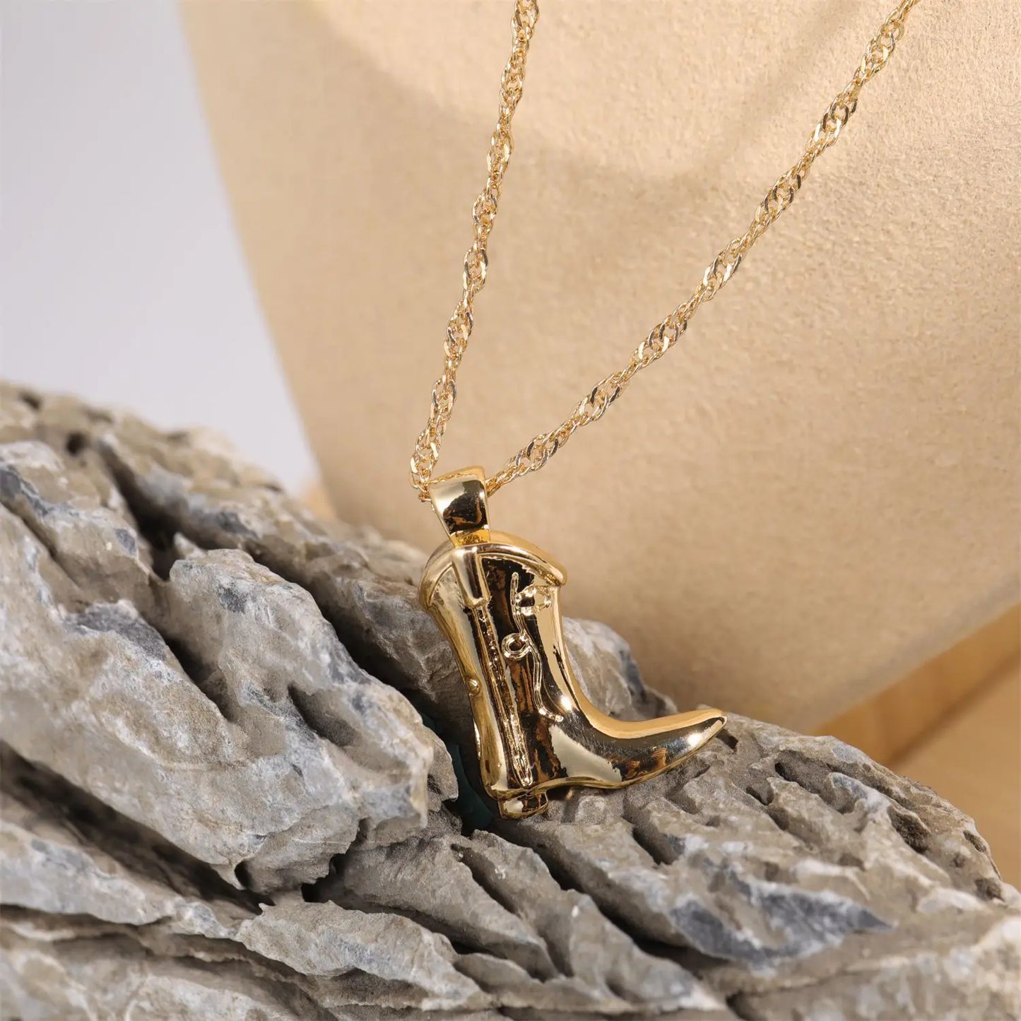 COWBOY BOOT Western Cowboy Boot Necklace