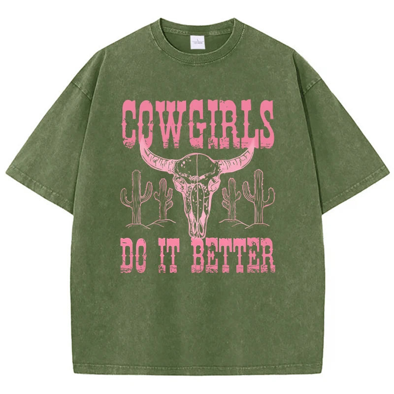 Cowgirls Do It Better Print Tshirt