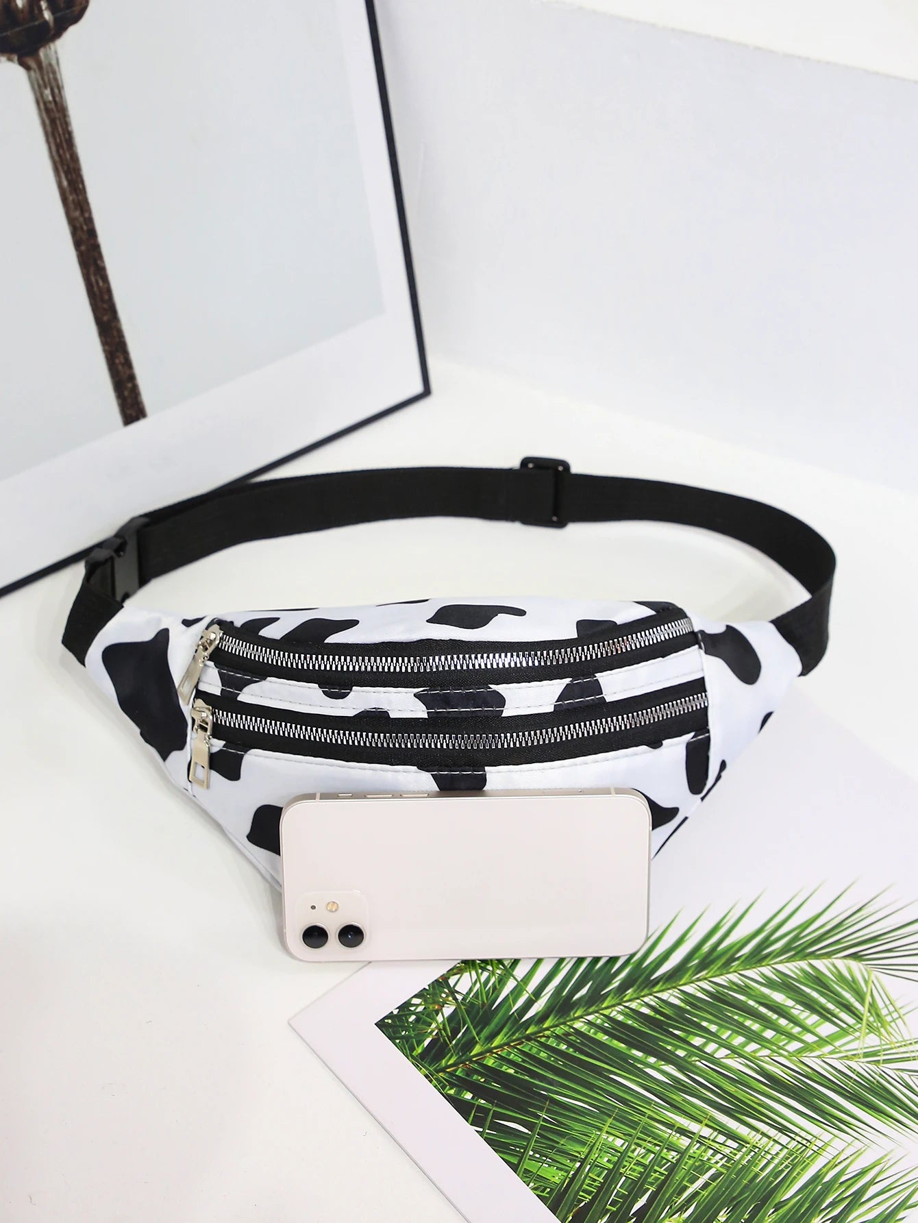 Cow Pattern Fanny Pack Waist Bum Bag Pouch