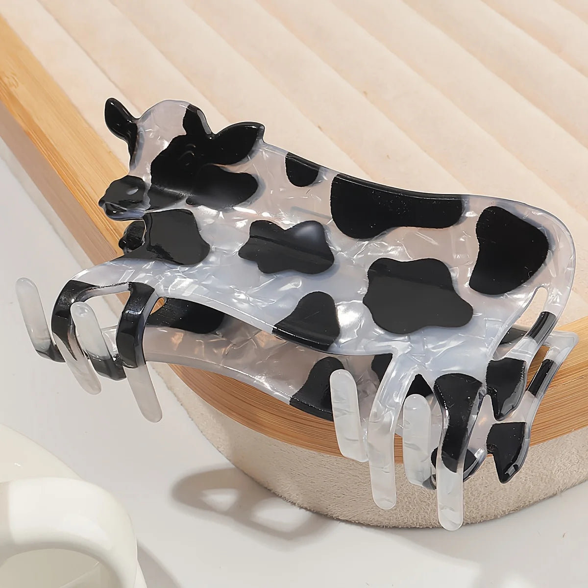 Cow Print Hair Clip