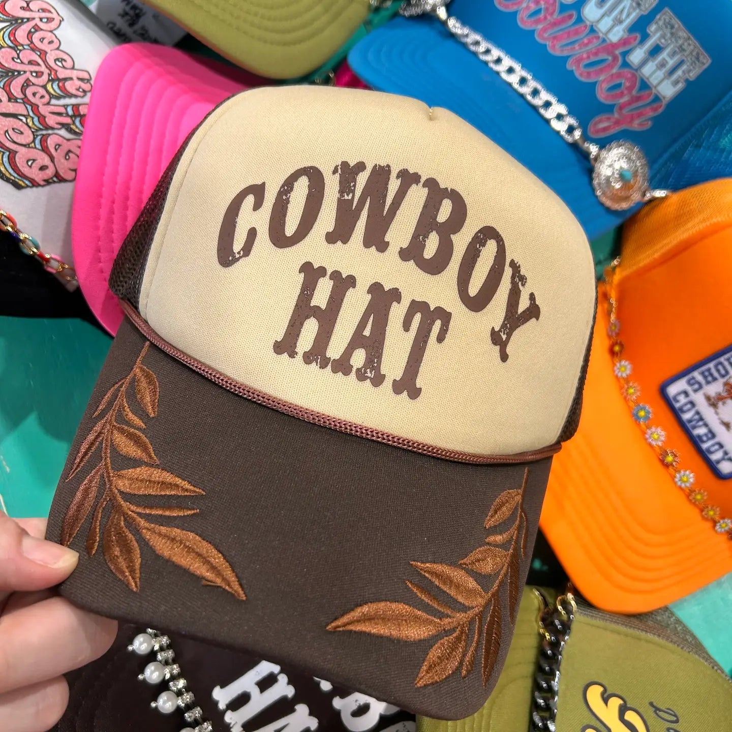Cowboy Hat Trucker 2 | Western Cap | Rodeo Hat | Cowgirl