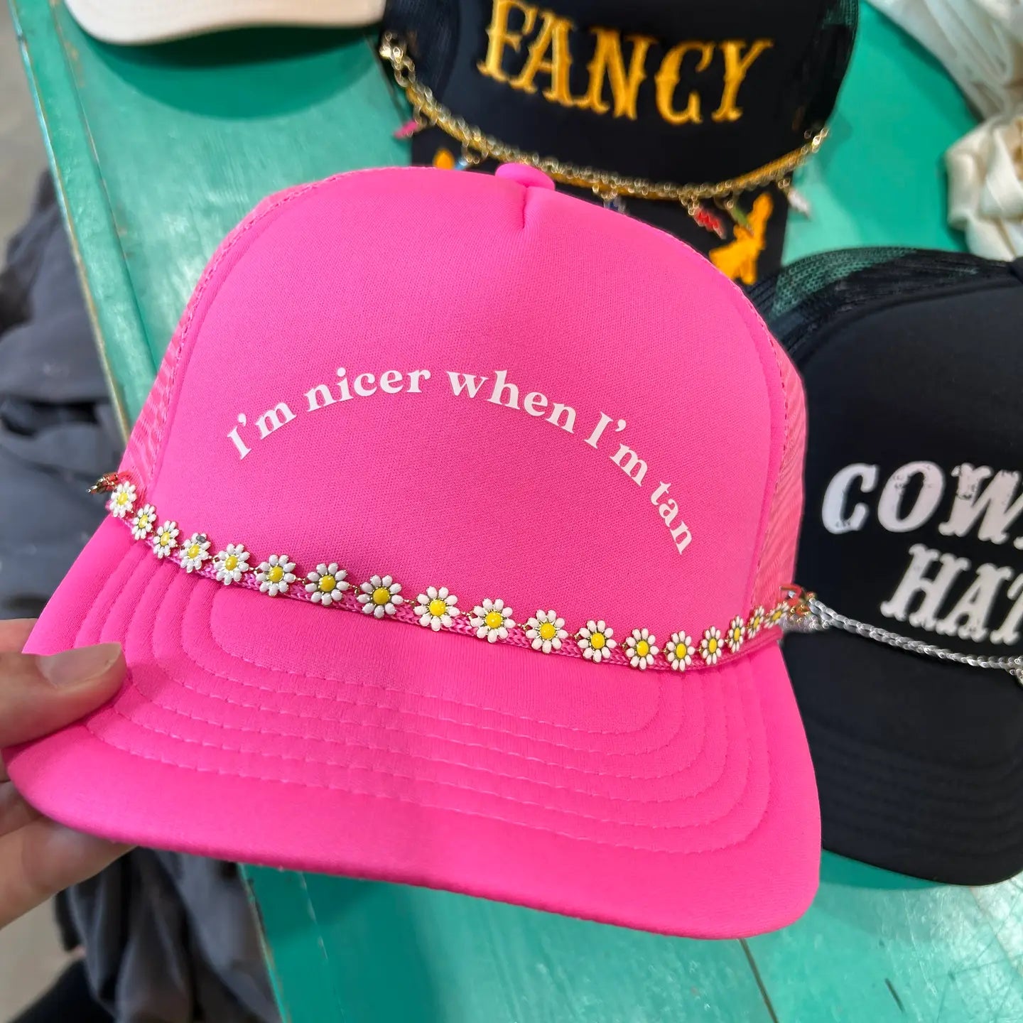 Daisy Trucker Hat Chain | Hat Band | Hat Chain | Cap Jewelry