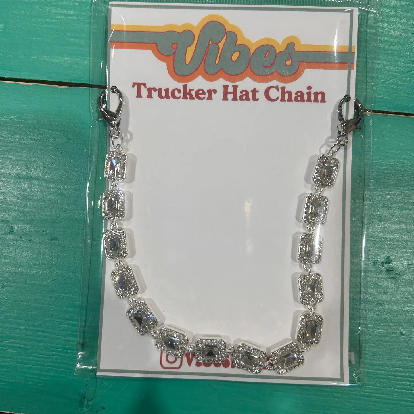 Large Rhinestone Studded Trucker Hat Chain |Hat Bar| Sparkle